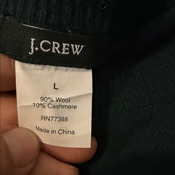 J. Crew Navy and Green Striped Cardigan - Picture 3 of 3